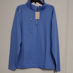 Peter Millar Light Blue Zip-Up Sweater